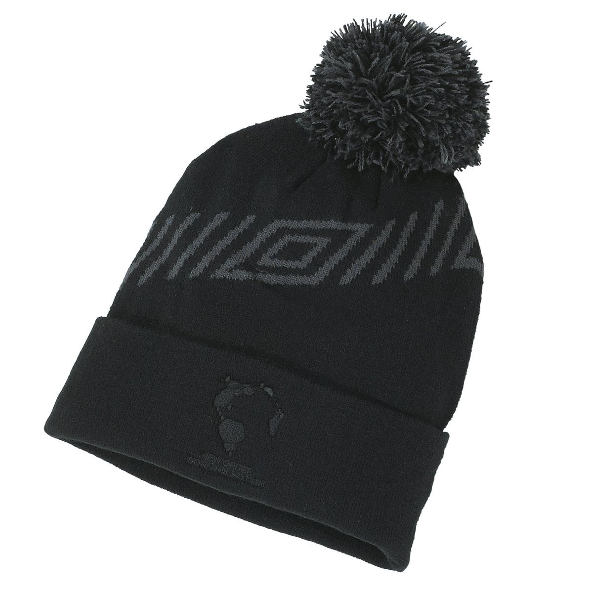 Black / Black Men's Umbro New Order Bobble Beanie Hats | CA-31681