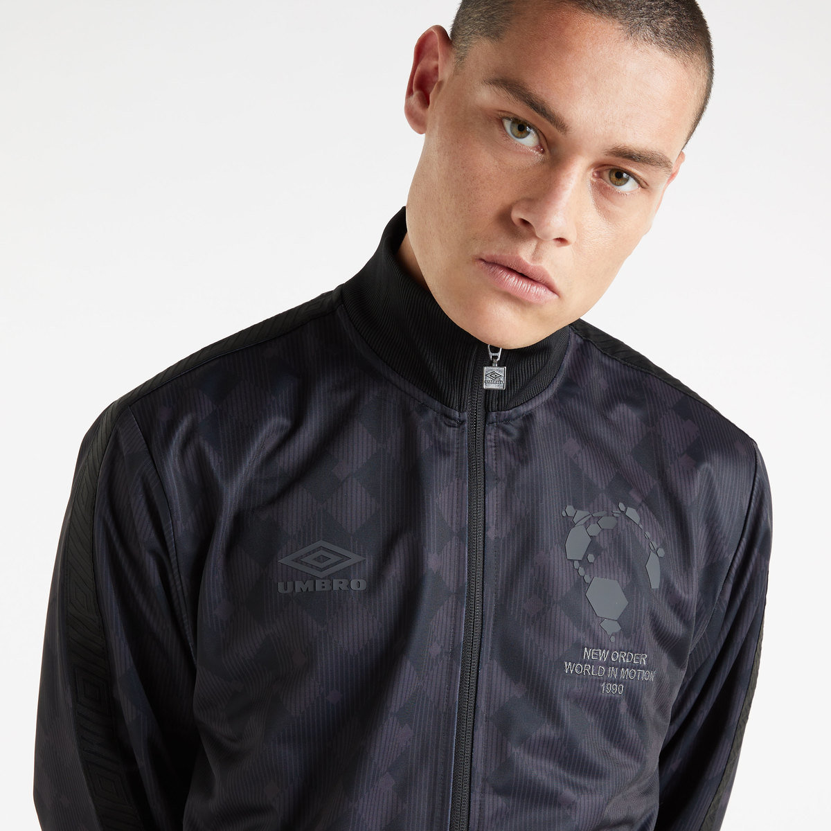 Black / Black Men's Umbro New Order Celebration Jacket Jackets | CA-90827