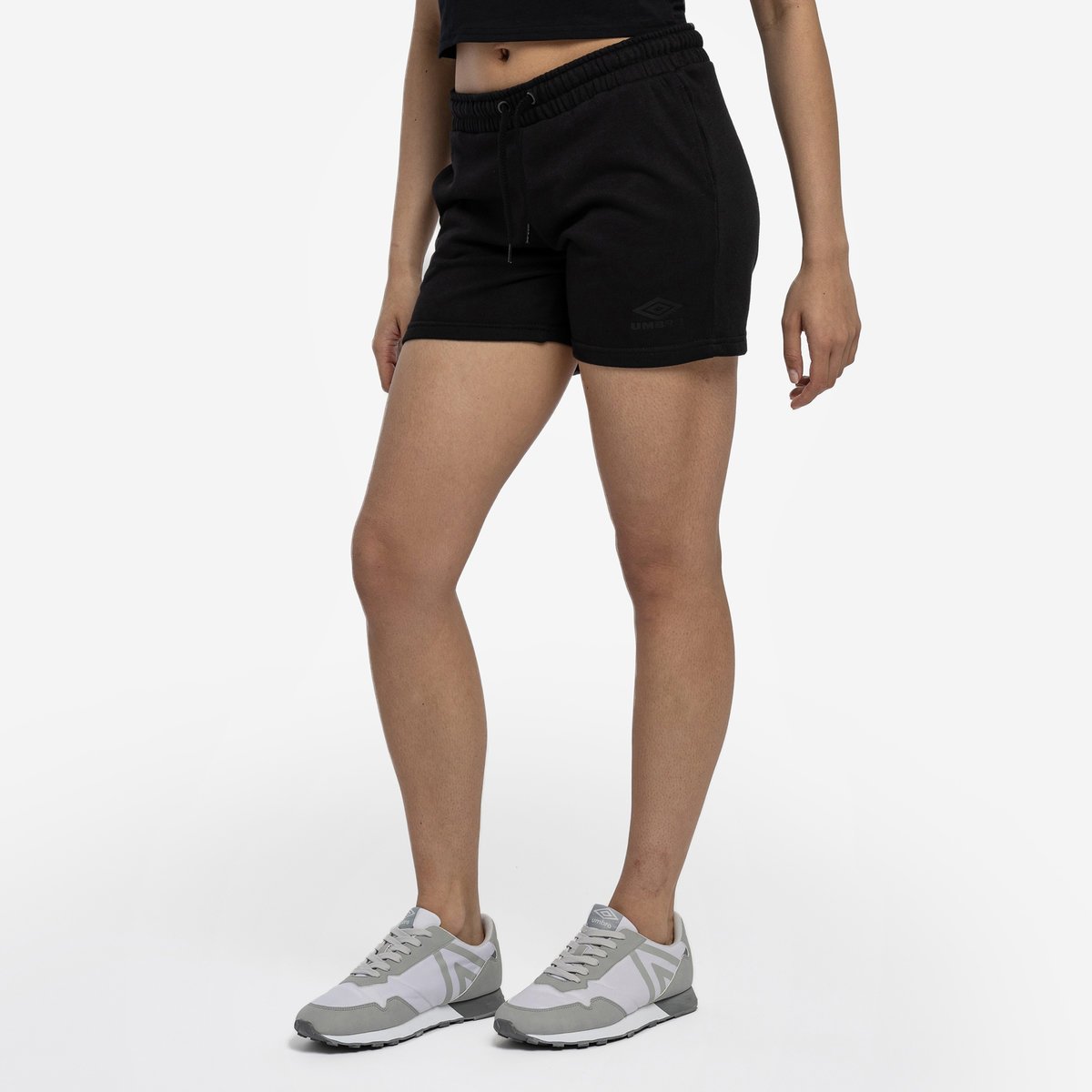 Black / Black Women\'s Umbro Diamond Jog Short Shorts | CA-82422