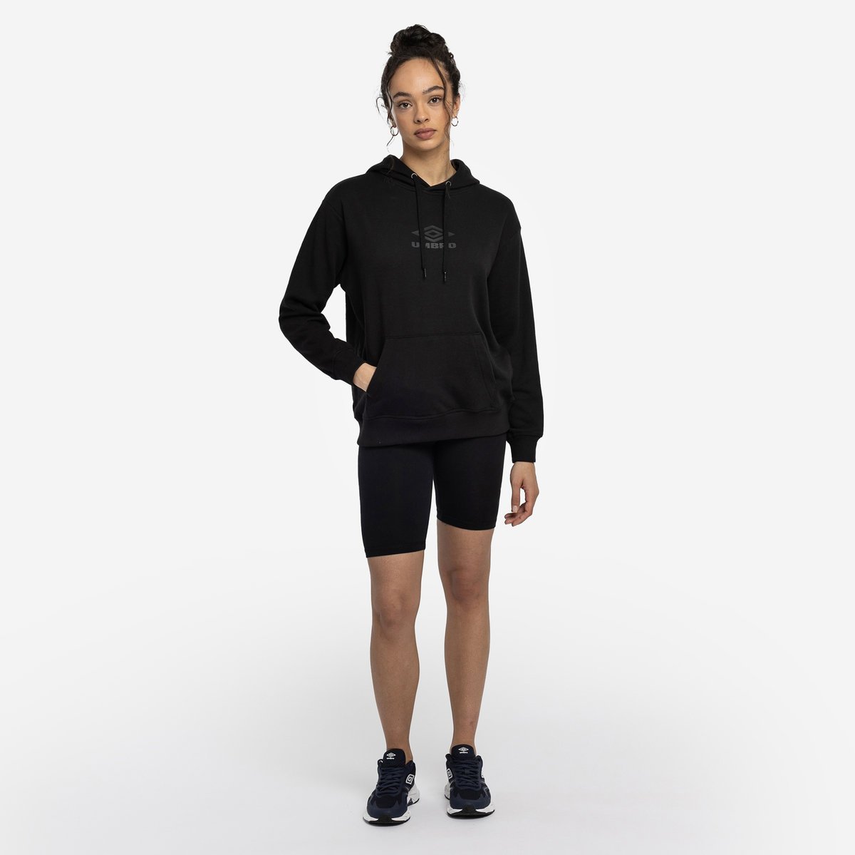 Black / Black Women's Umbro Diamond Oh Hood Hoodies | CA-50932