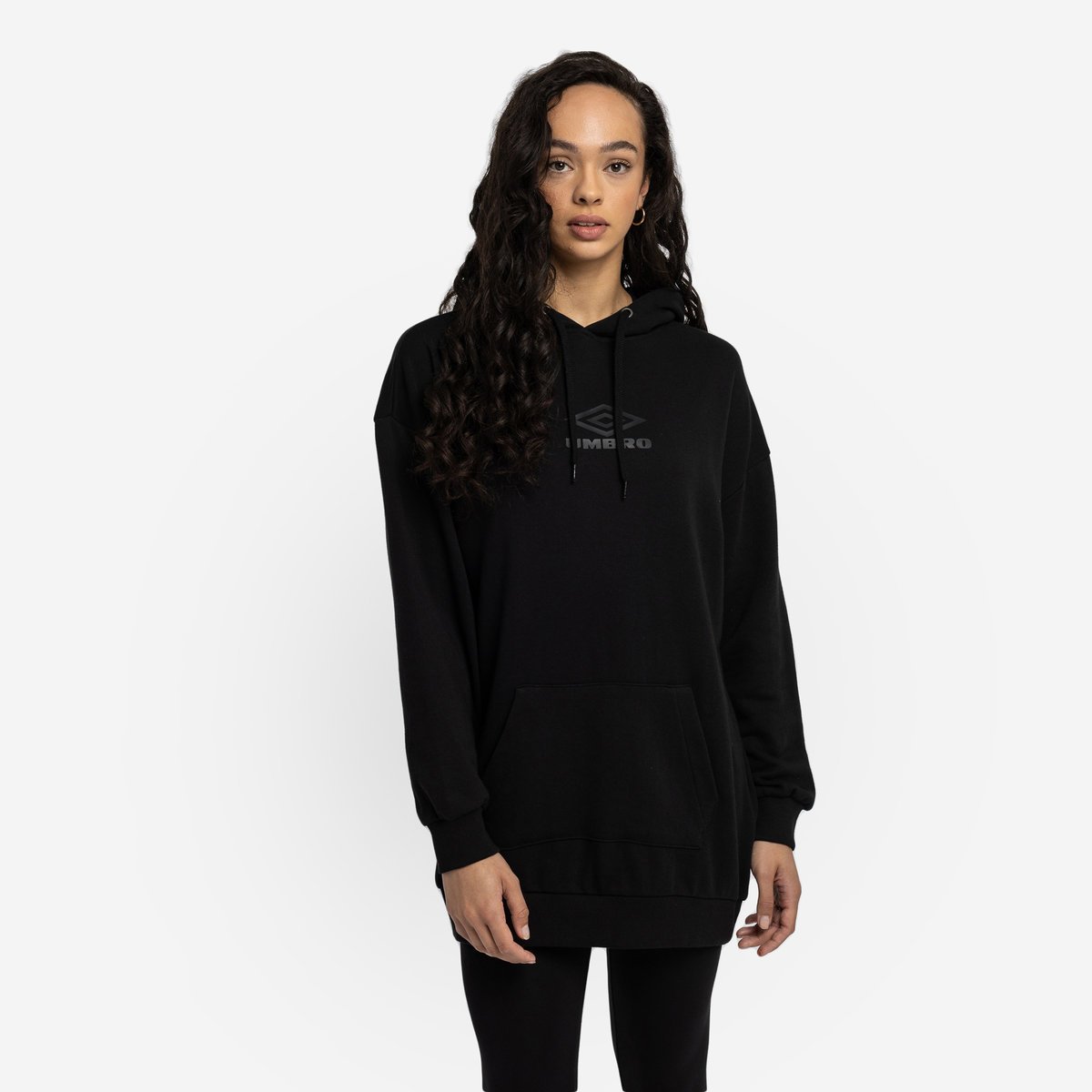 Black / Black Women\'s Umbro Diamond Oversized Oh Hood Sweaters | CA-35811