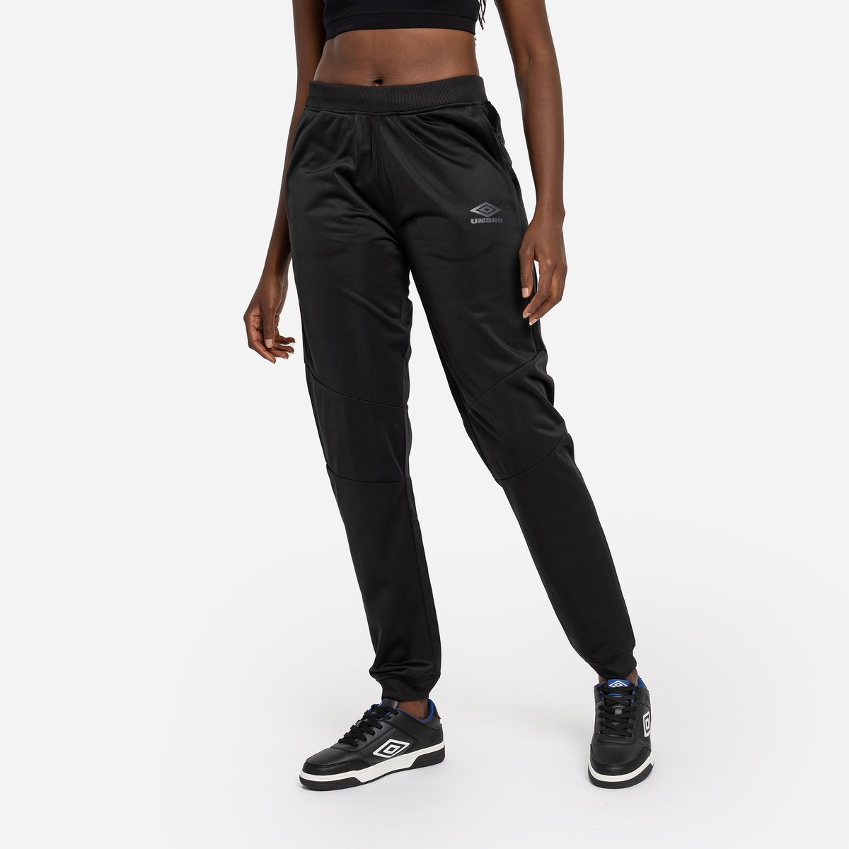 Black / Black Women\'s Umbro Diamond Taped Tricot Pant Trousers | CA-11702