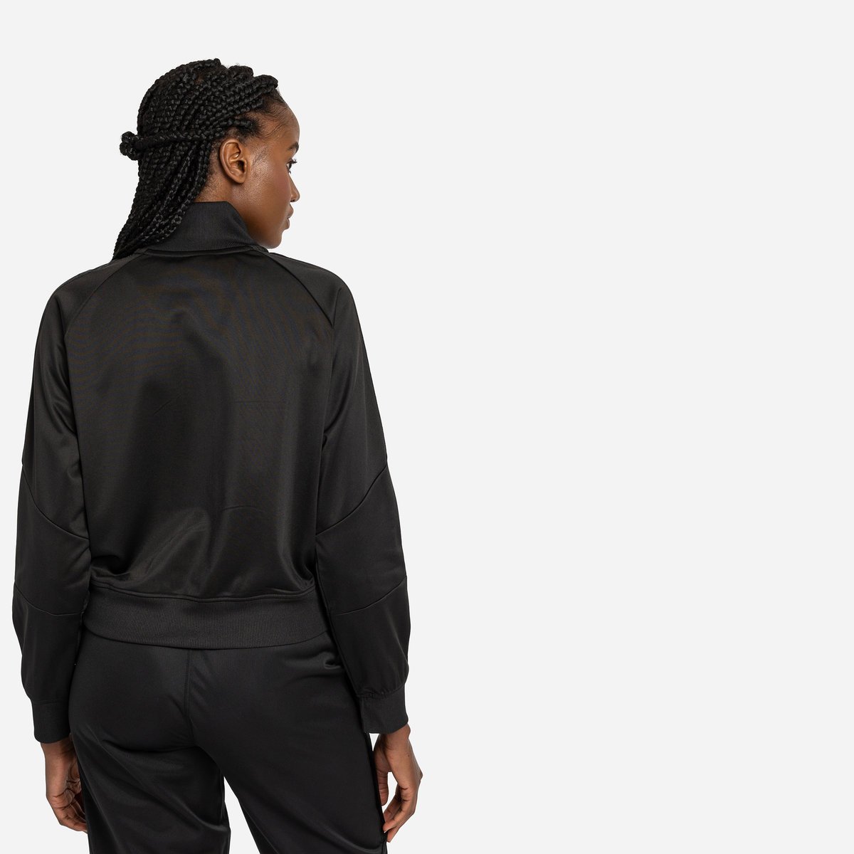 Black / Black Women's Umbro Diamond Taped Tricot Panel Jacket Jackets | CA-49778