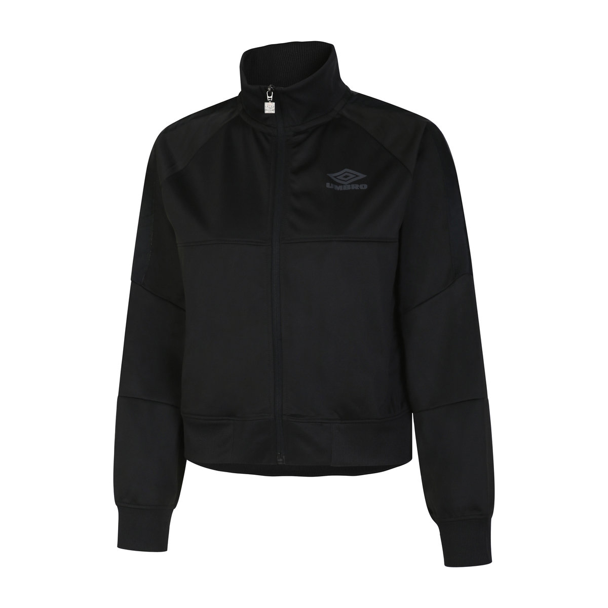 Black / Black Women's Umbro Diamond Taped Tricot Panel Jacket Jackets | CA-49778