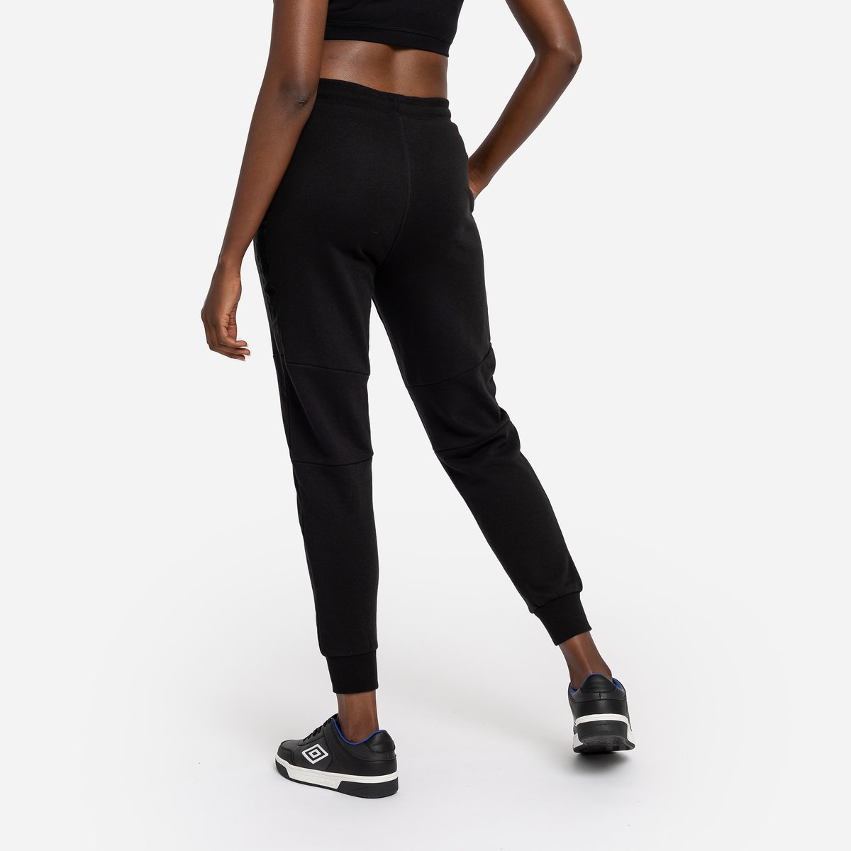 Black / Black Women's Umbro Diamond Taped Jog Pant Trousers | CA-75102