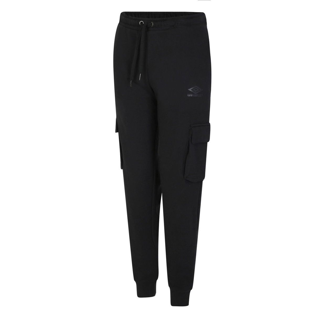 Black / Black Women's Umbro Diamond Utility Pocket Jog Pant Trousers | CA-60755