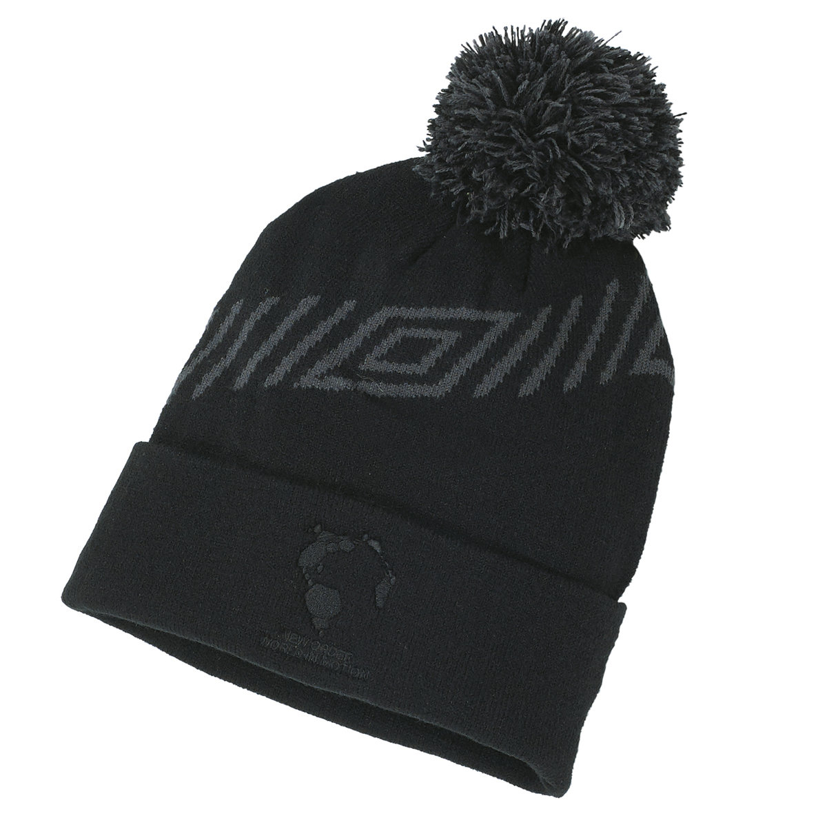 Black / Black Women's Umbro New Order Bobble Beanie Hats | CA-18061