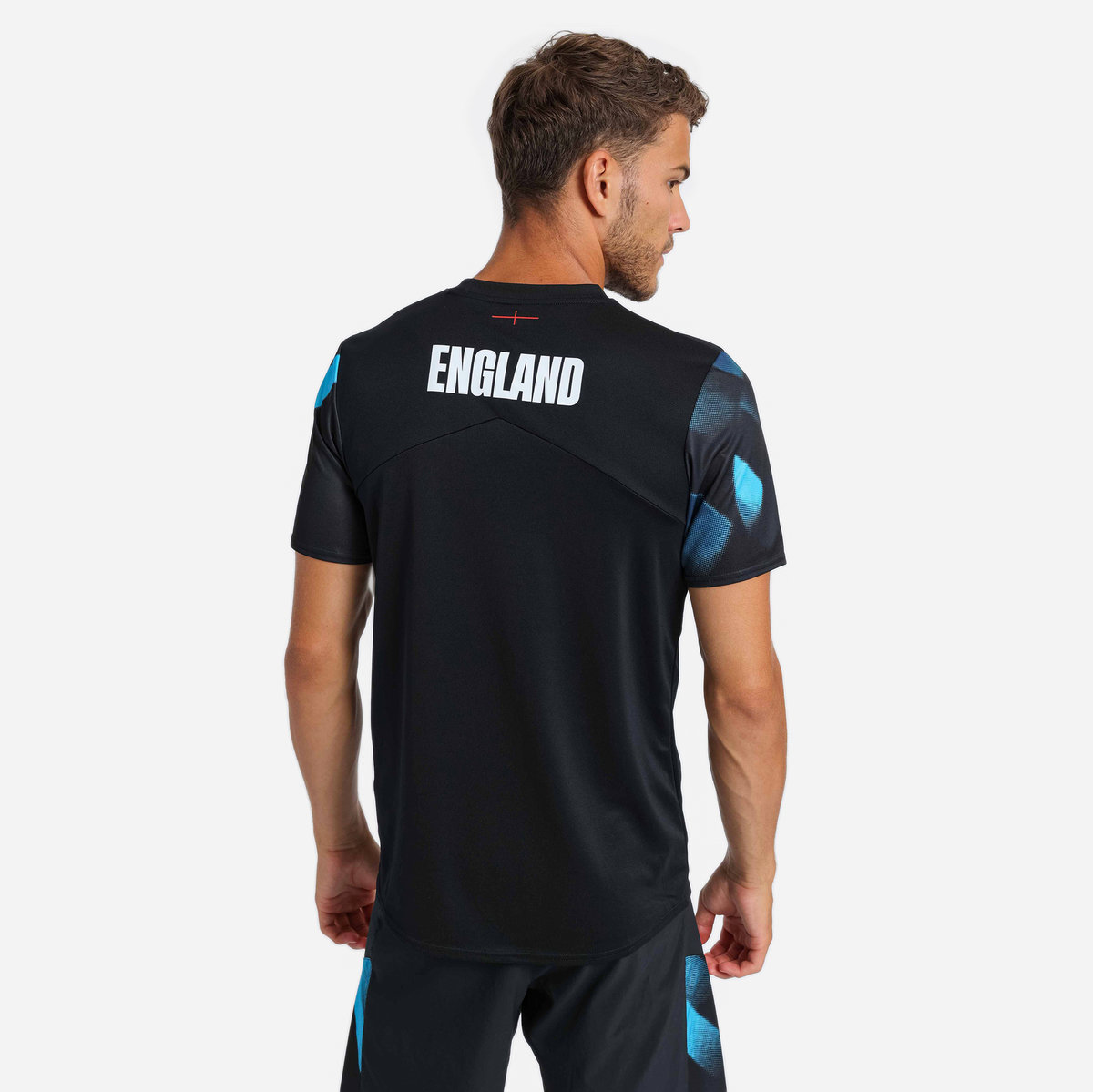 Black / Blue Umbro Teamwear - Umbro England Rugby Football 22/23 Warm Up Jersey Jersey | CA-07565