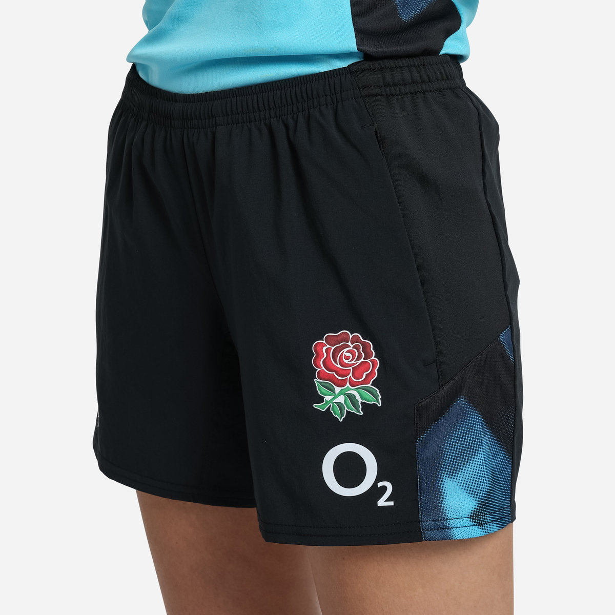 Black / Blue Umbro Teamwear - Umbro England Rugby Football 22/23 Gym Short Shorts | CA-20803