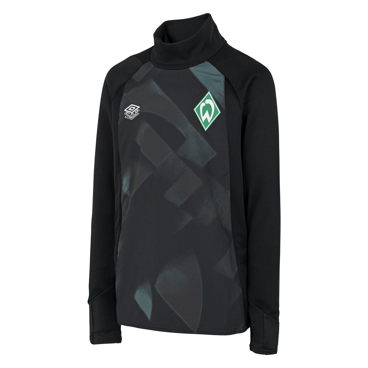 Black / Green / Navy Umbro Teamwear - Umbro Werder Bremen Football 22/23 Drill Top Junior Tops | CA-15231