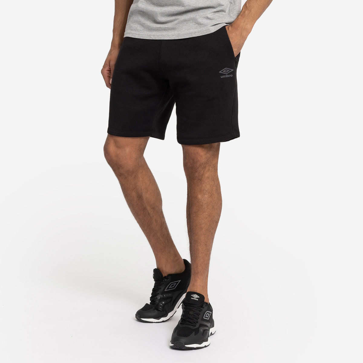 Black Men\'s Umbro Pro Fleece Elite Short Shorts | CA-36188