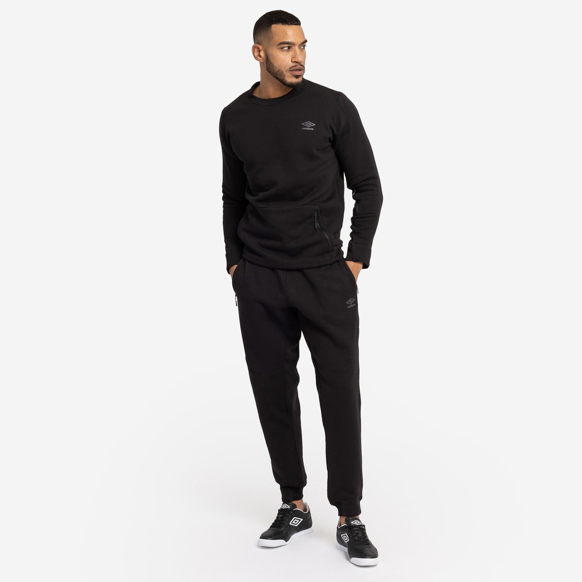 Black Men's Umbro Pro Fleece Elite Sweat Sweaters | CA-77239