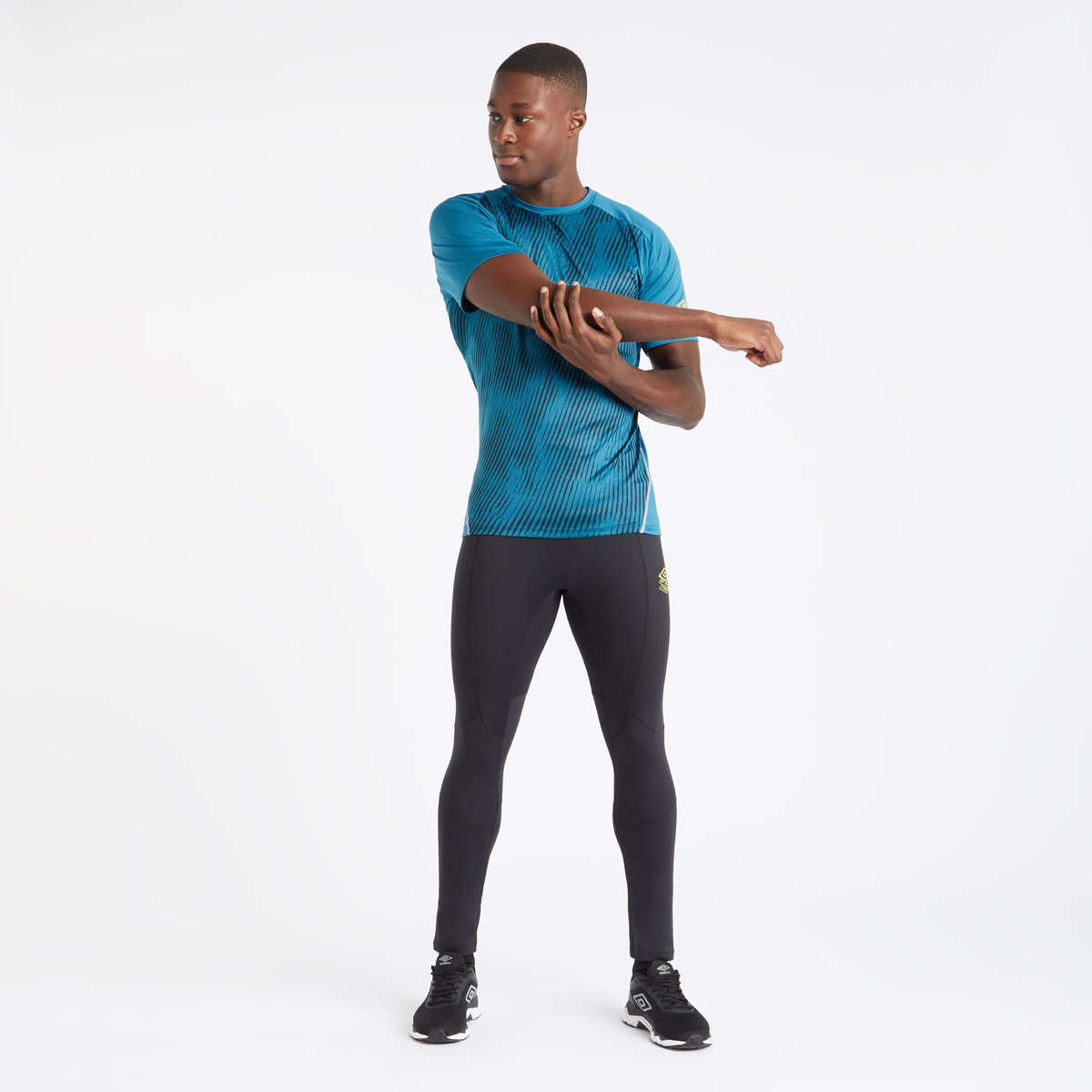 Black Men's Umbro Pro Training Elite Running Tight Trousers | CA-54072