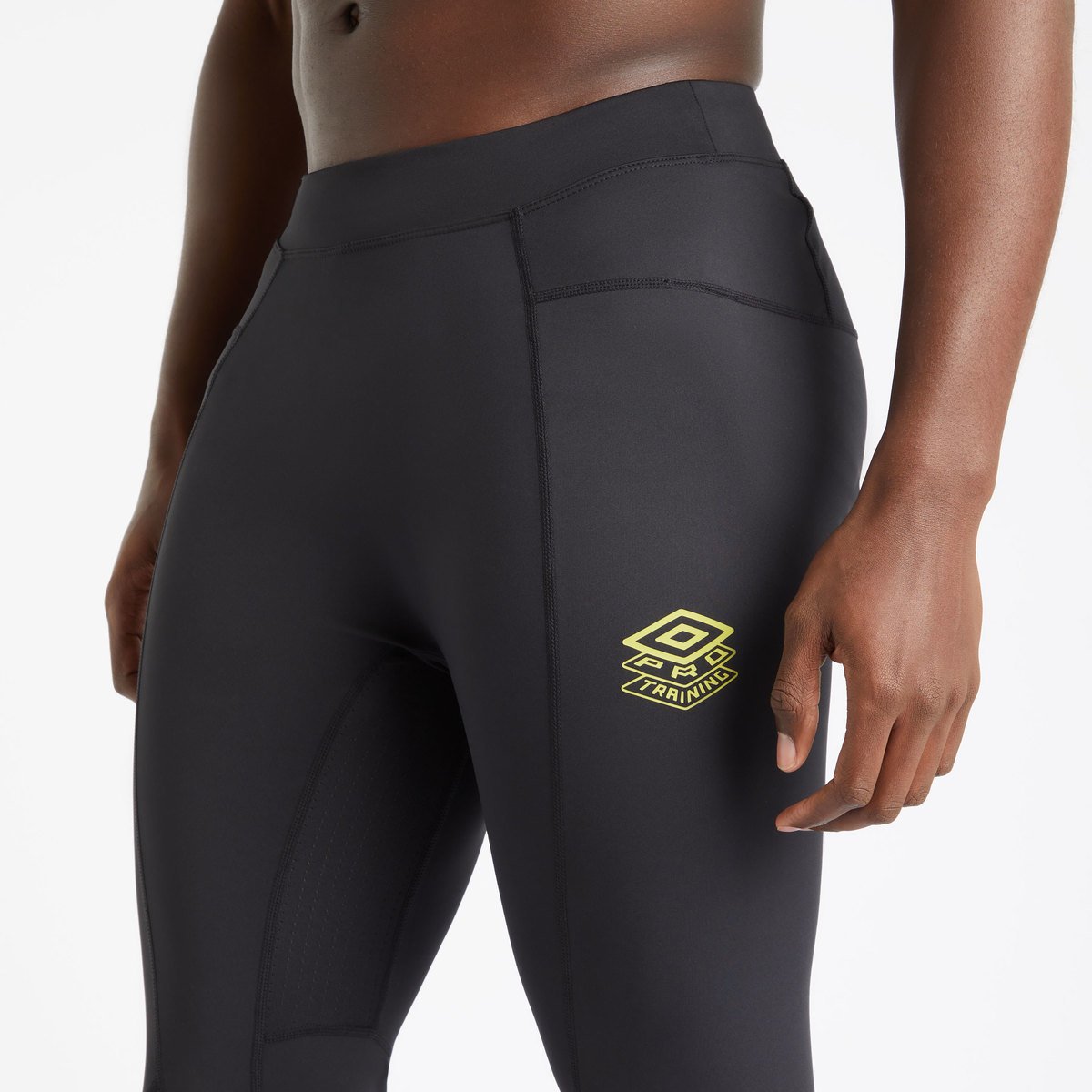 Black Men's Umbro Pro Training Elite Running Tight Trousers | CA-54072