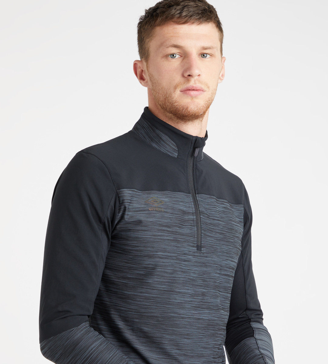 Black Men's Umbro Pro Training Elite Training Half Zip Tops | CA-59020