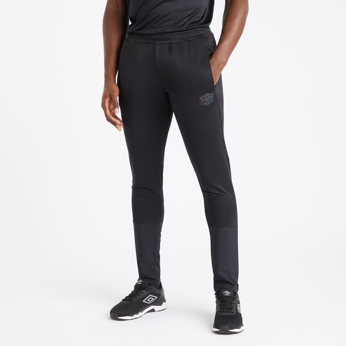 Black Men\'s Umbro Pro Training Poly Pant Trousers | CA-38967