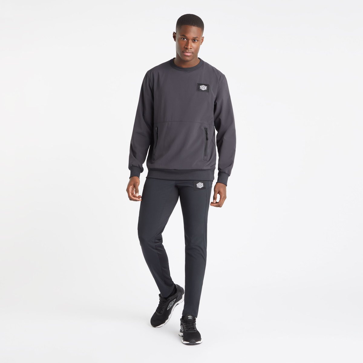 Black Men's Umbro Pro Training Sweatshirt Drill Sweaters | CA-87180