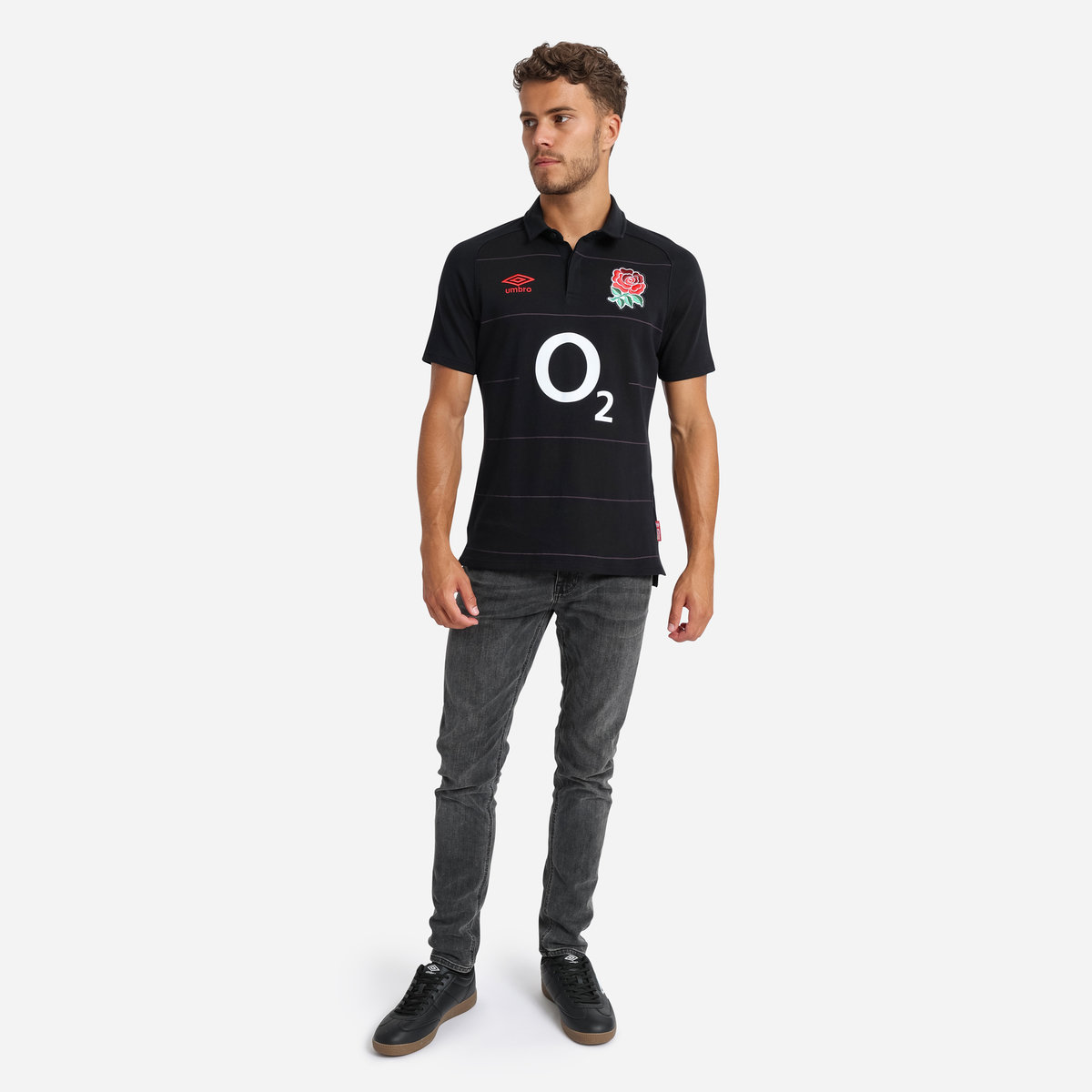 Black / Red Umbro Teamwear - Umbro England Rugby Football 22/23 Alternate Classic Jersey Jersey | CA-23171