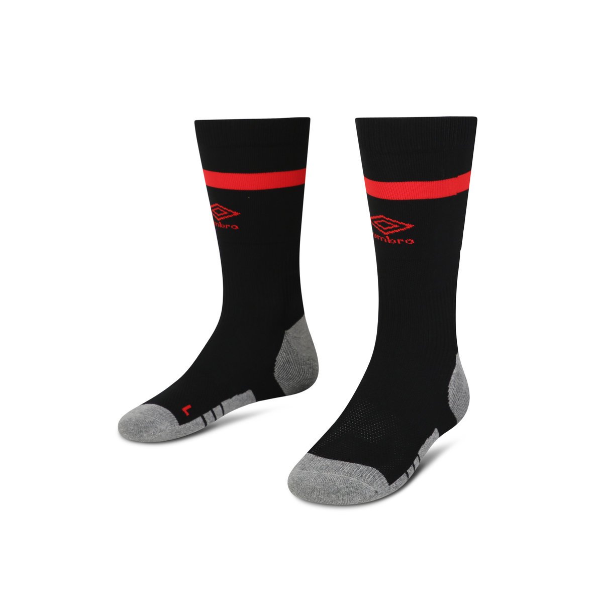 Black / Red Umbro Teamwear - Umbro England Rugby Football 22/23 Alternate Mid Calf Sock Junior Socks | CA-51978