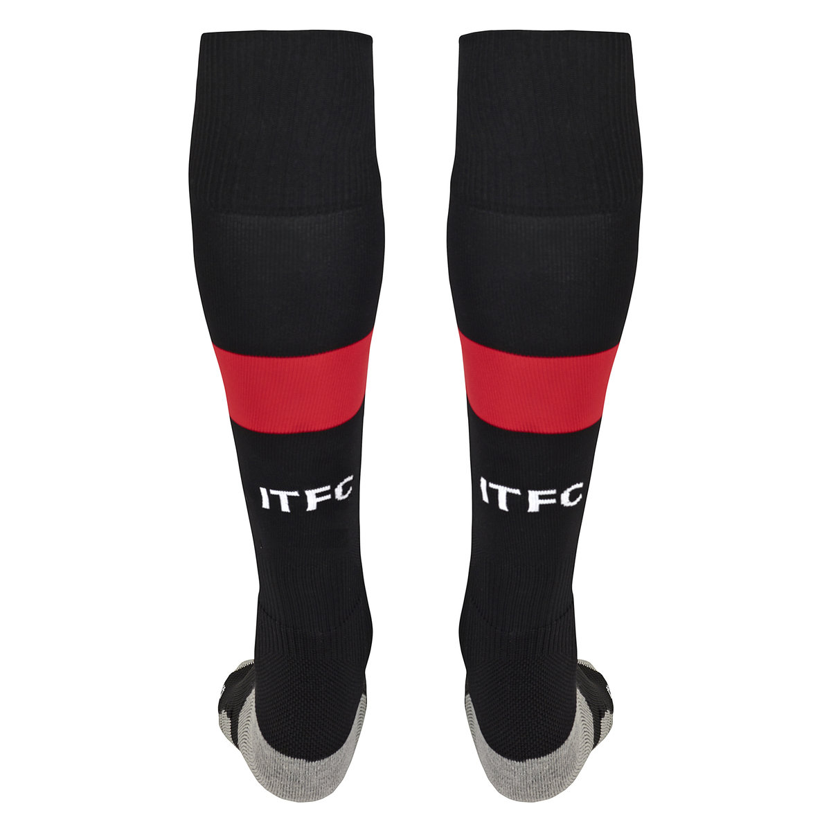 Black / Red Umbro Football Ipswich Town 22/23 Away Sock Junior Socks | CA-79989