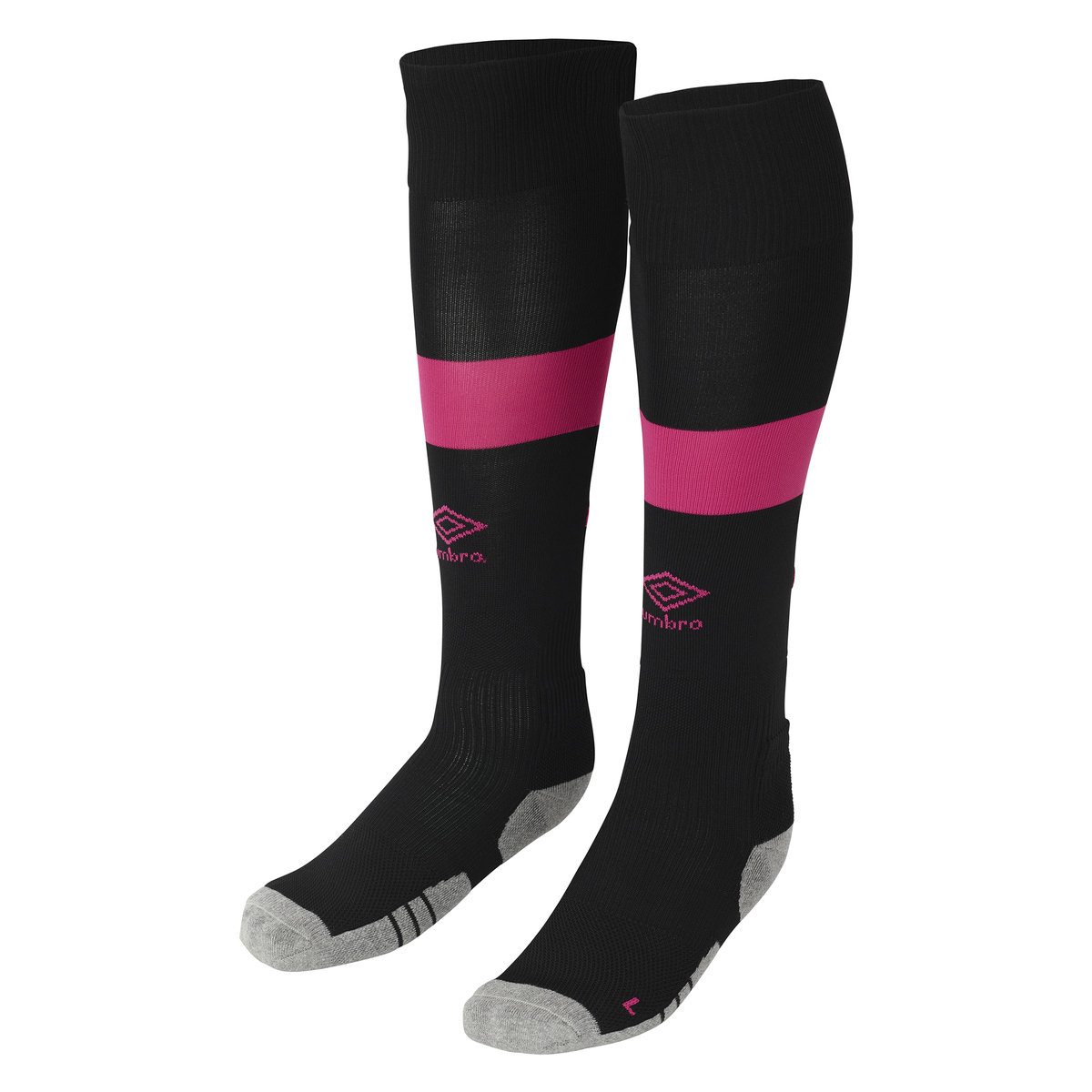 Black / Rose Umbro Teamwear - Umbro Burnley FC Football 22/23 Third Sock Junior Socks | CA-49102