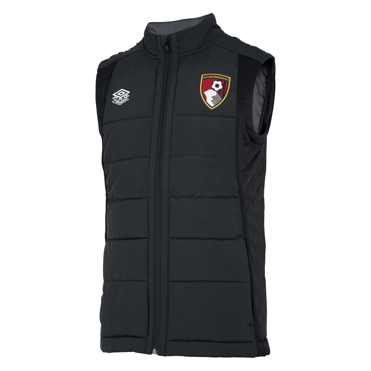 Black Umbro Teamwear - Umbro AFC Bournemouth Football 22/23 Gilet Football Jackets | CA-02581