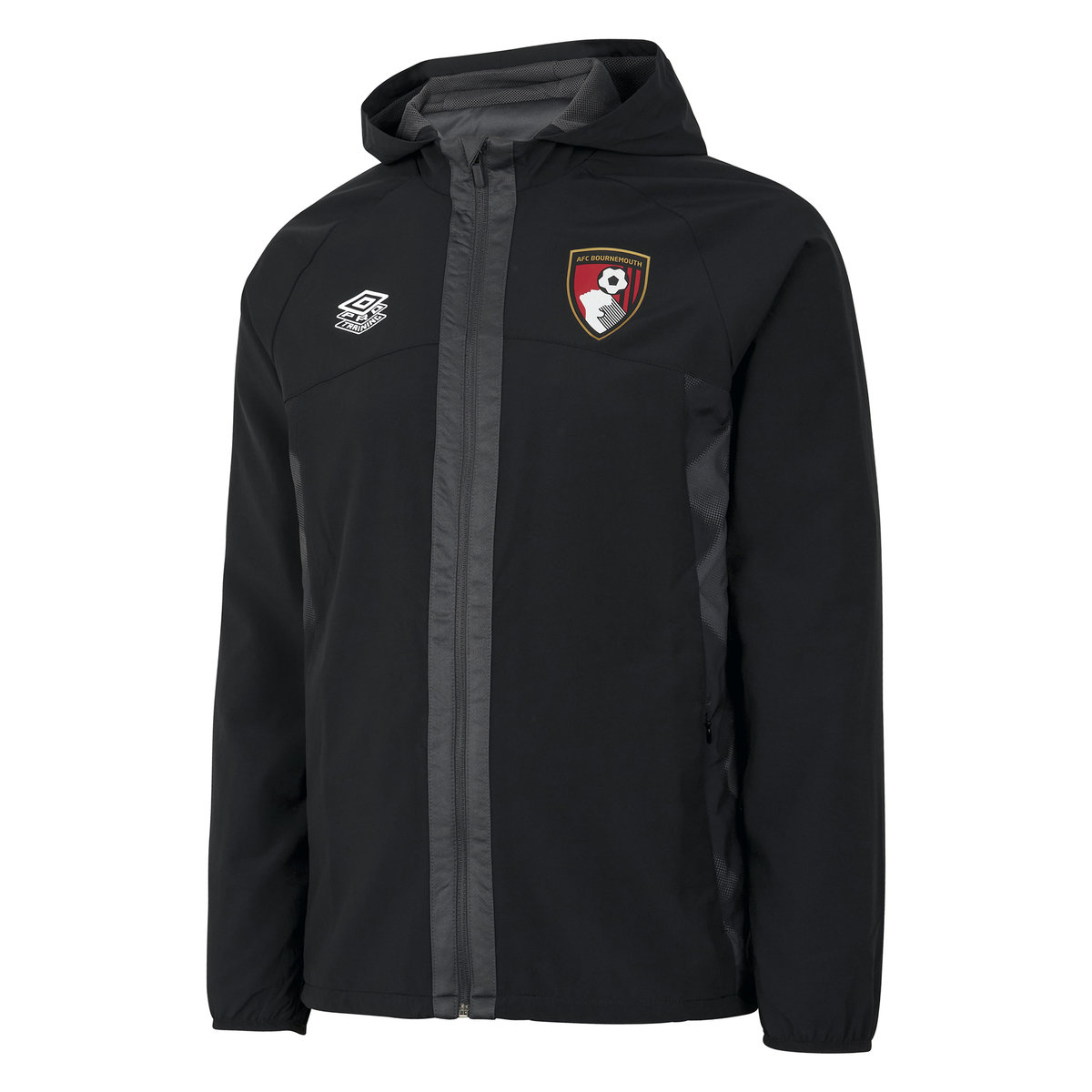 Black Umbro Teamwear - Umbro AFC Bournemouth Football 22/23 Shower Jacket Football Jackets | CA-36411