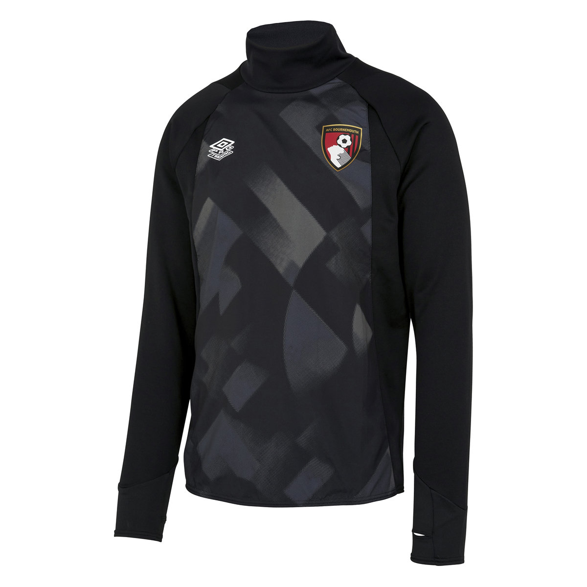 Black Umbro Teamwear - Umbro AFC Bournemouth Football 22/23 Drill Top Football Tops | CA-73460