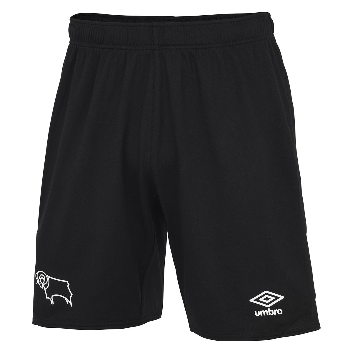 Black Umbro Football Derby County 22/23 Home Short Football Shorts | CA-14797