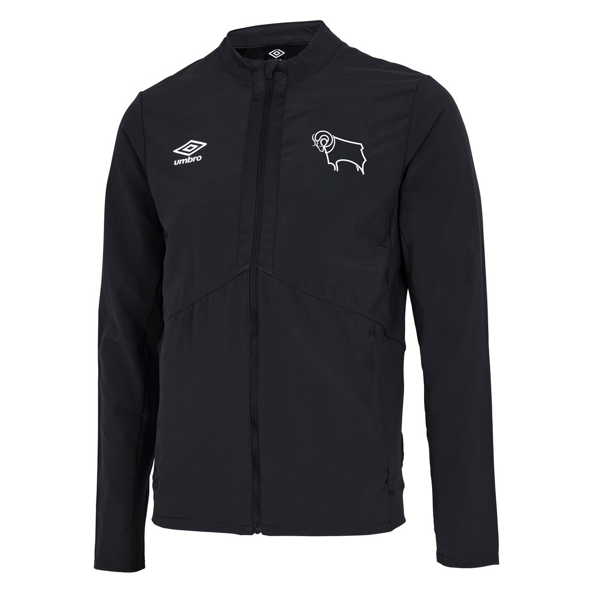 Black Umbro Football Derby County 22/23 Presentation Jacket Football Jackets | CA-73635