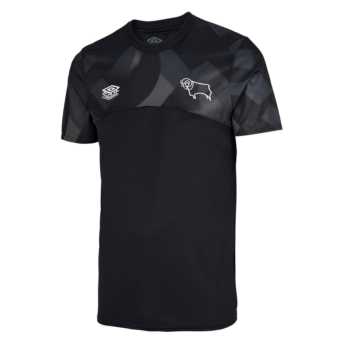 Black Umbro Football Derby County 22/23 Warm Up Jersey Junior Football Jersey | CA-31059