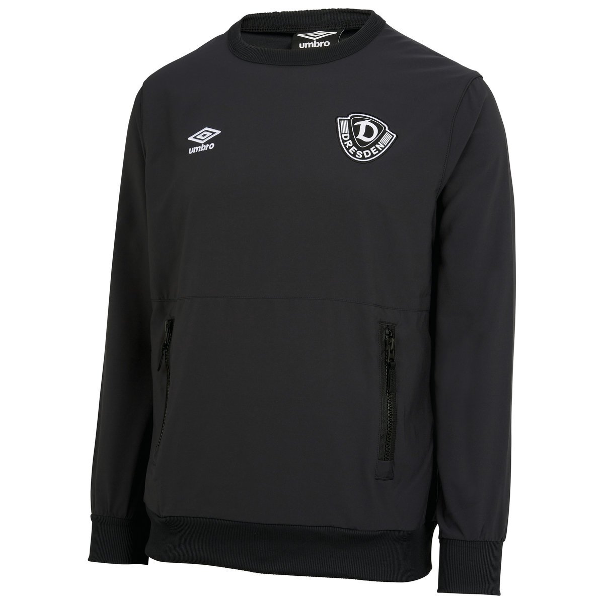 Black Umbro Teamwear - Umbro Dynamo Dresden Football 22/23 Travel Sweat Football Sweatshirts | CA-02256