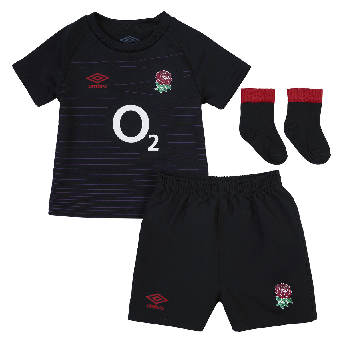 Black Umbro Teamwear - Umbro England Rugby Football 22/23 Alternate Baby Kit Rugby | CA-41274