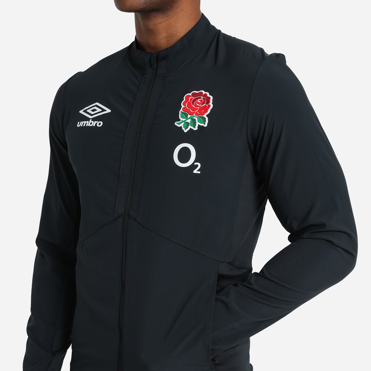 Black Umbro Teamwear - Umbro England Rugby Football 22/23 Anthem Jacket Jackets | CA-52209