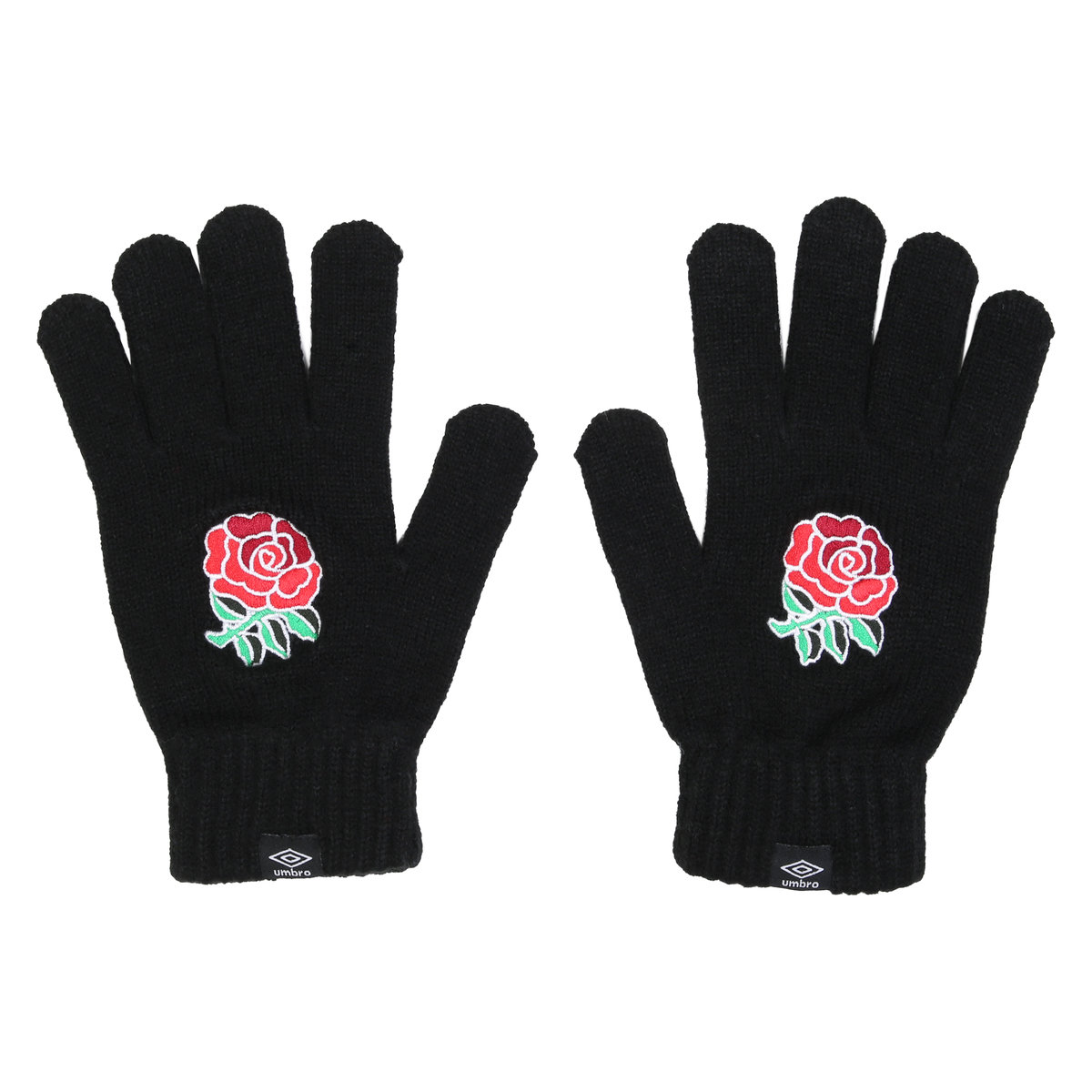 Black Umbro Teamwear - Umbro England Rugby Football 22/23 Core Gloves Gloves | CA-95559