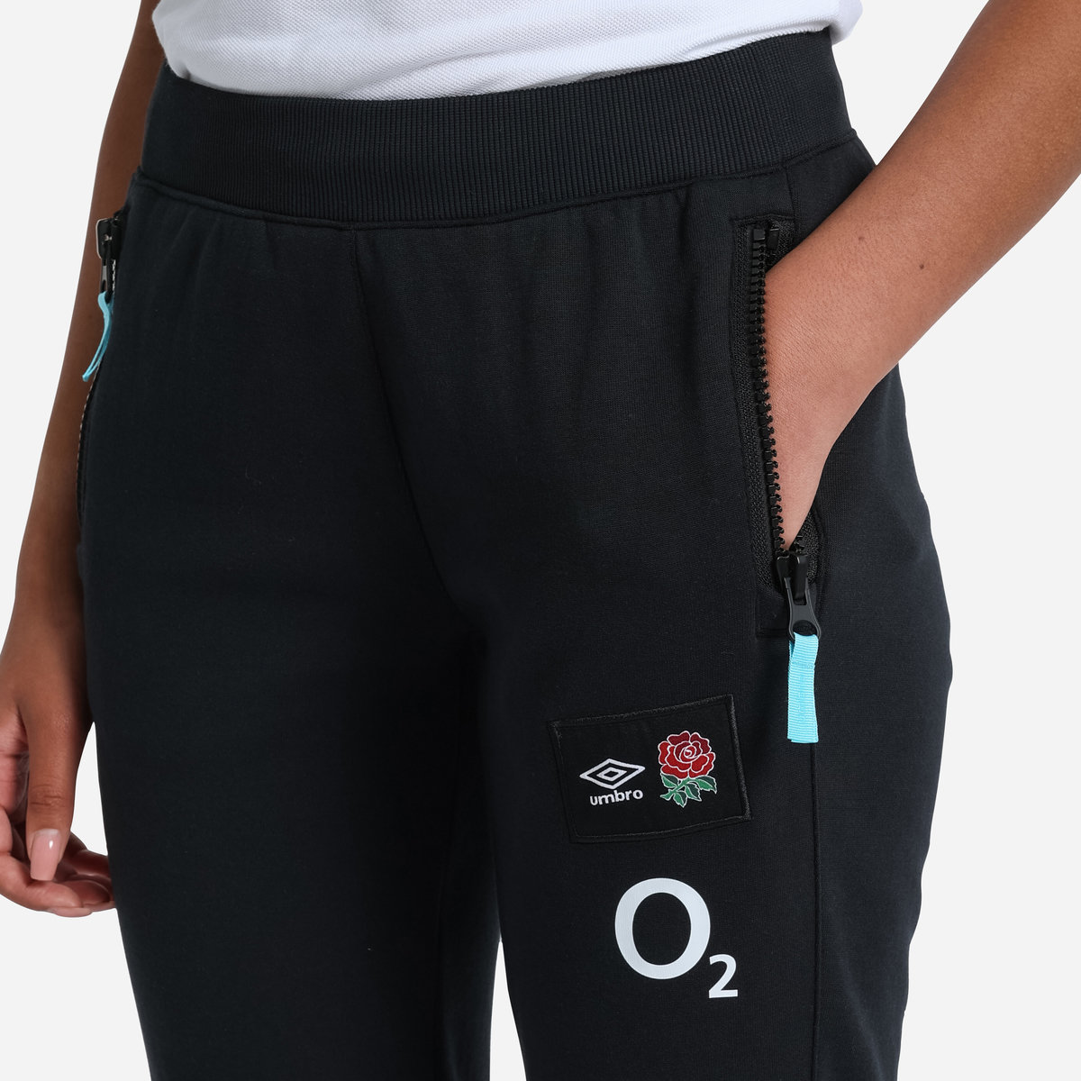 Black Umbro Teamwear - Umbro England Rugby Football 22/23 Knit Pant Trousers | CA-13691