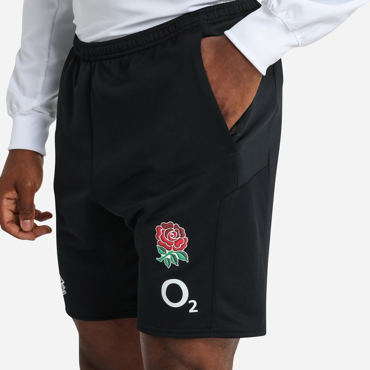 Black Umbro Teamwear - Umbro England Rugby Football 22/23 Long Knit Short Shorts | CA-55328