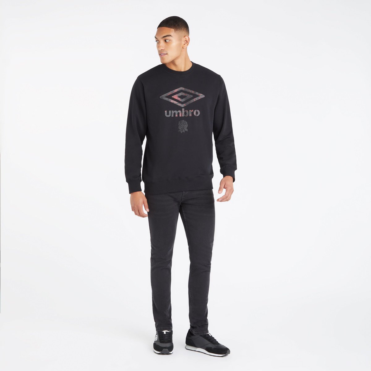 Black Umbro Teamwear - Umbro England Rugby Football Navigation Sweatshirt Sweats | CA-94428