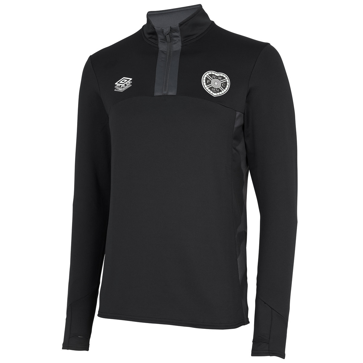 Black Umbro Football Heart Of Midlothian F.c. 22/23 Quarter Zip Top Junior Long Sleeve Tops | CA-32230