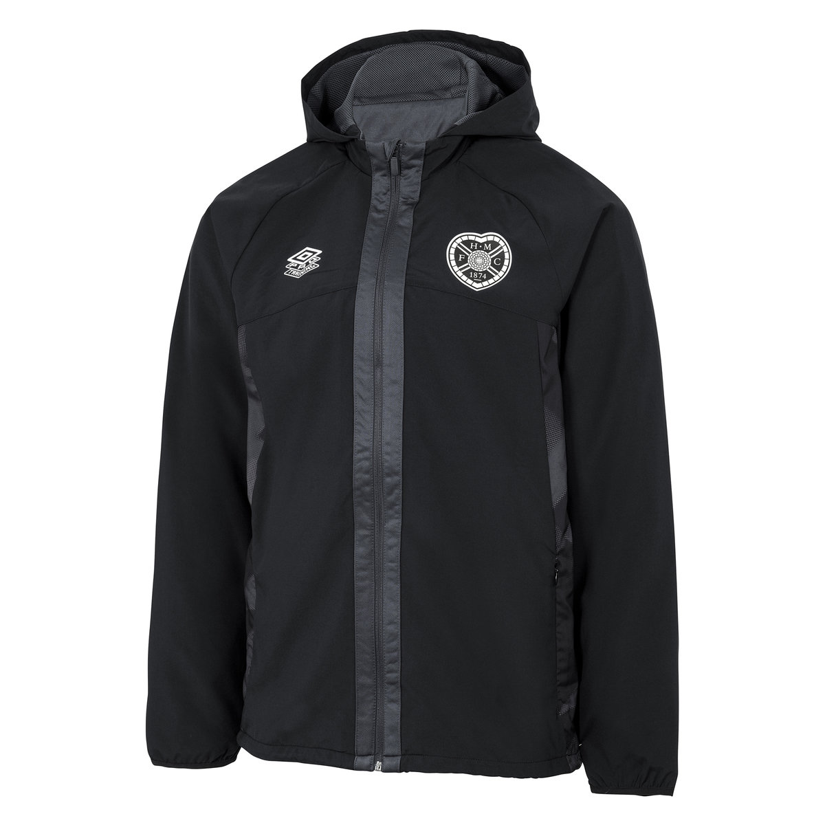 Black Umbro Football Heart Of Midlothian F.c. 22/23 Shower Jacket Jackets | CA-61657