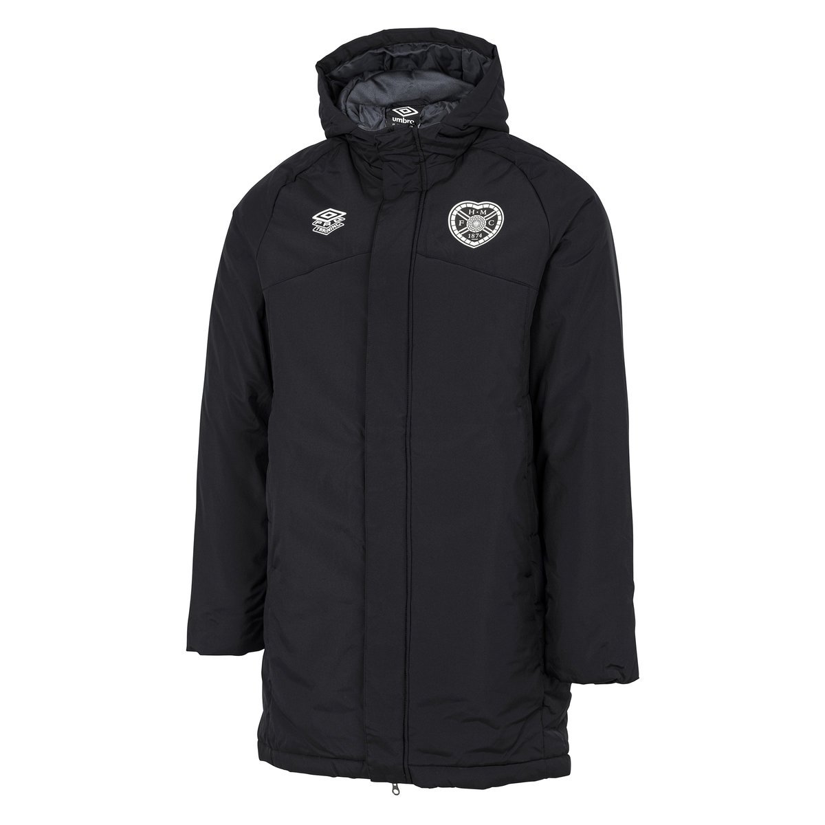 Black Umbro Football Heart Of Midlothian F.c. 22/23 Padded Jacket Jackets | CA-66600