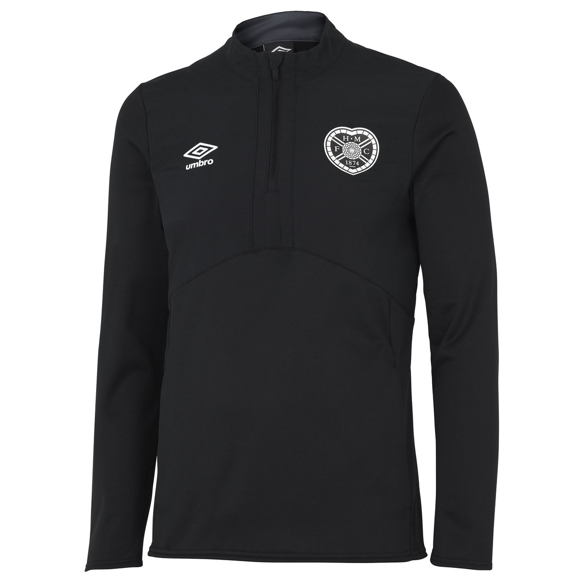 Black Umbro Football Heart Of Midlothian F.c. 22/23 Half Zip Fleece Sweats | CA-90046