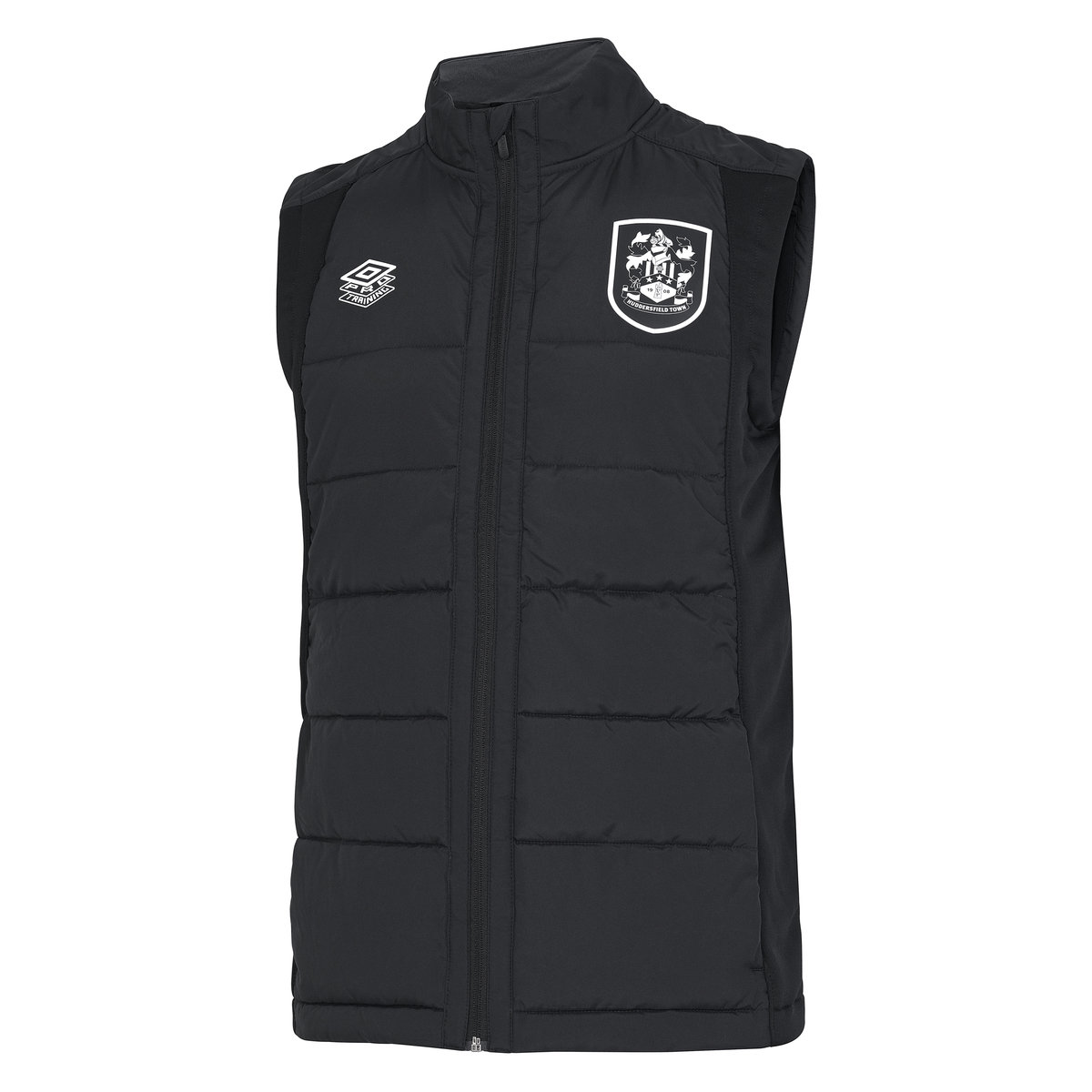 Black Umbro Teamwear - Umbro Huddersfield Town Football 22/23 Gilet Jackets | CA-93203