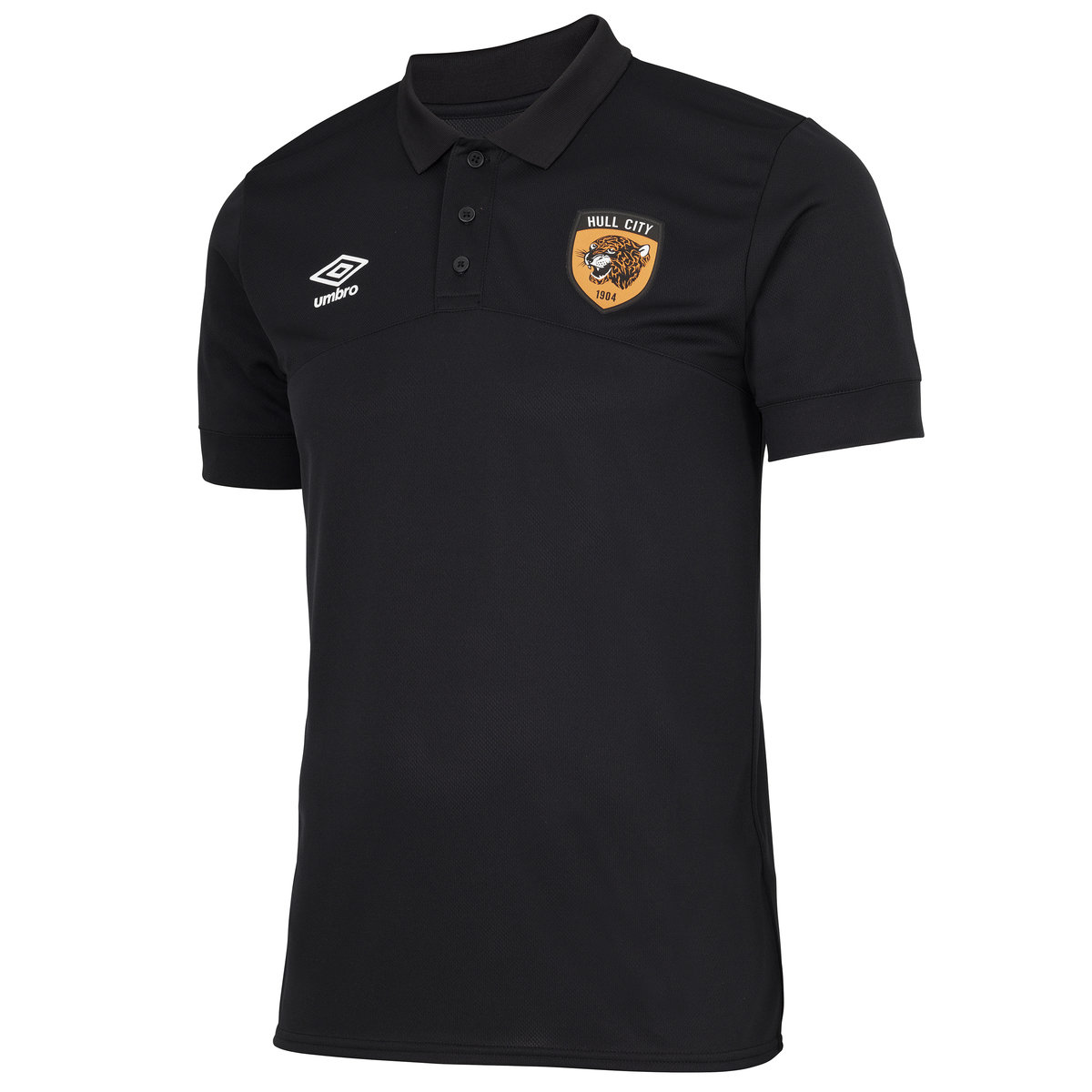 Black Umbro Teamwear - Umbro Hull City Football 22/23 Poly Polo Football Polos | CA-24355