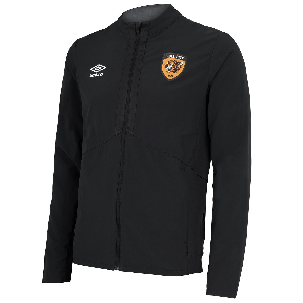 Black Umbro Teamwear - Umbro Hull City Football 22/23 Presentation Jacket Football Jackets | CA-57580