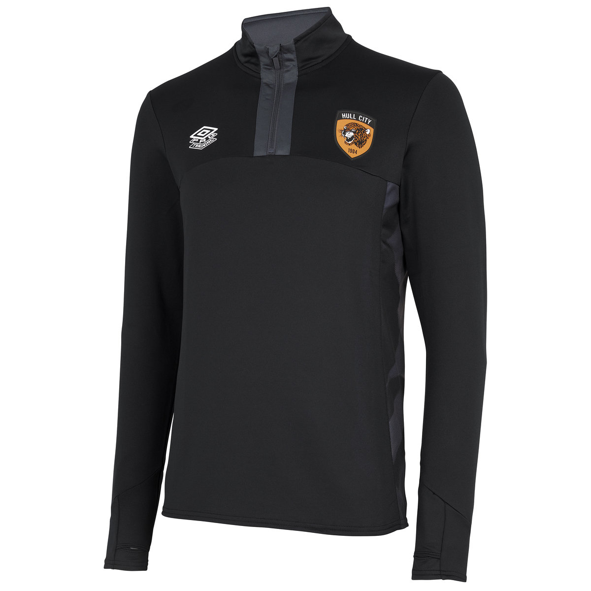 Black Umbro Teamwear - Umbro Hull City Football 22/23 Quarter Zip Top Football Tops | CA-70735