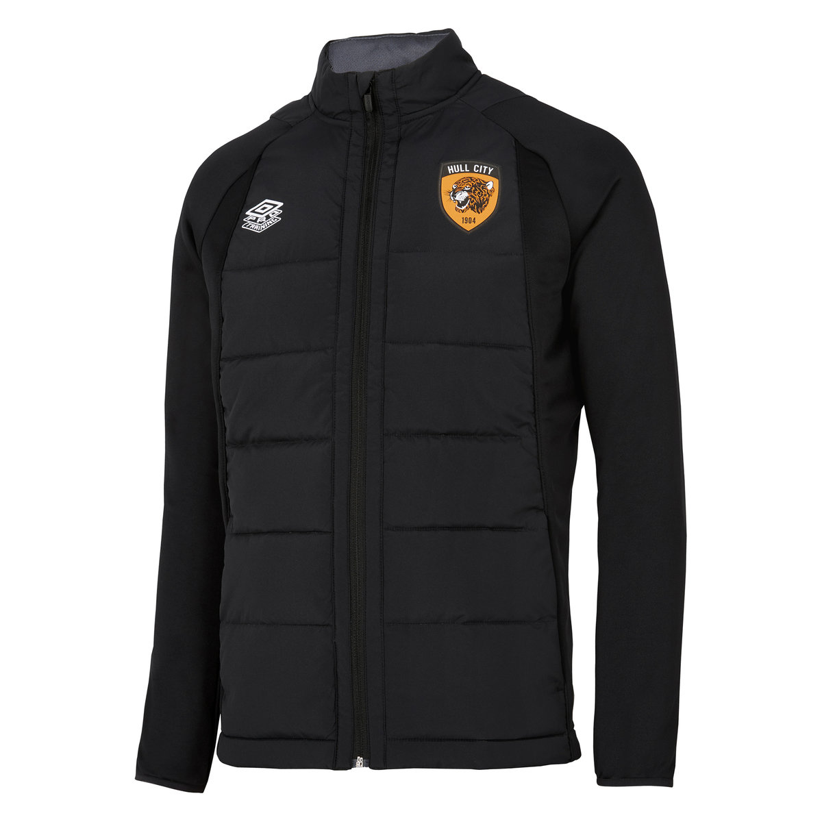 Black Umbro Teamwear - Umbro Hull City Football 22/23 Thermal Jacket Junior Football Jackets | CA-12126