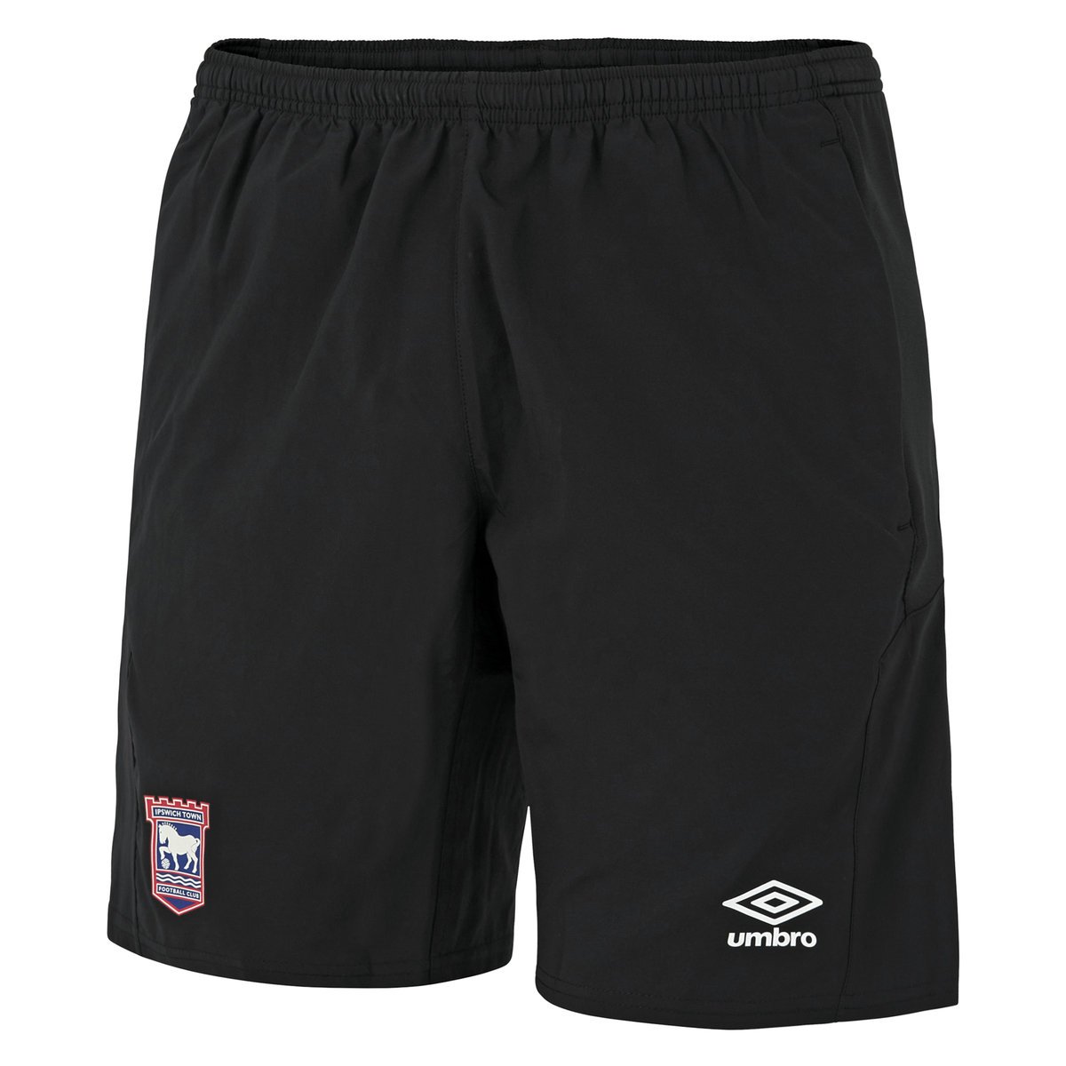 Black Umbro Football Ipswich Town 22/23 Long Woven Short Shorts | CA-73137