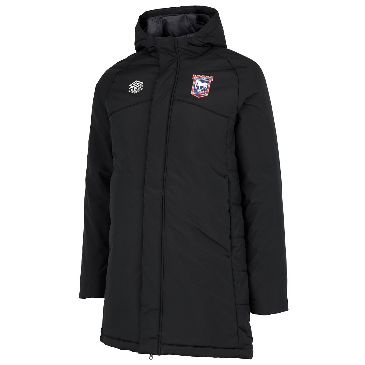 Black Umbro Football Ipswich Town 22/23 Padded Jacket Jackets | CA-47947