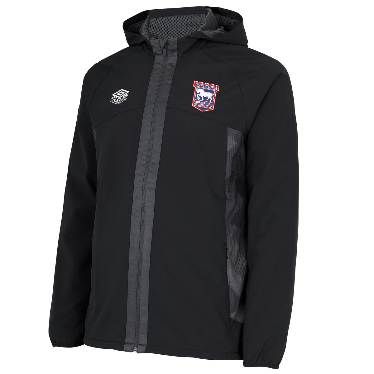 Black Umbro Football Ipswich Town 22/23 Shower Jacket Jackets | CA-39381